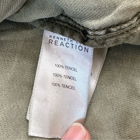 Kenneth Cole Reaction Light Weight Army Green Hooded Vest Size S - Picture 6 of 9